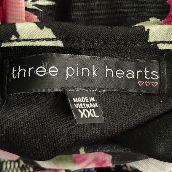 ♥️THREE Pink Hearts♥️Sleeveless Floral maxi dress Size (XXL) - Picture 10 of 11